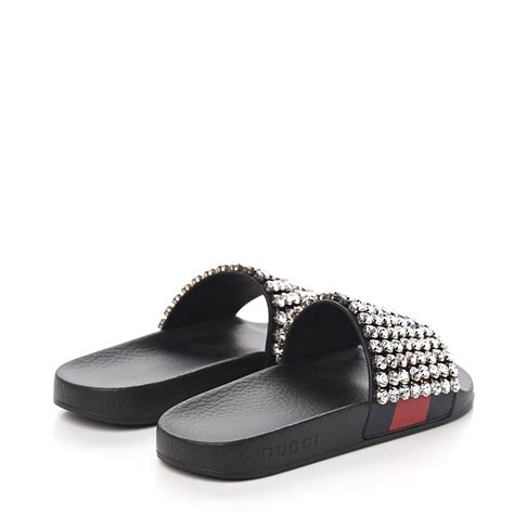 gucci embellished slides